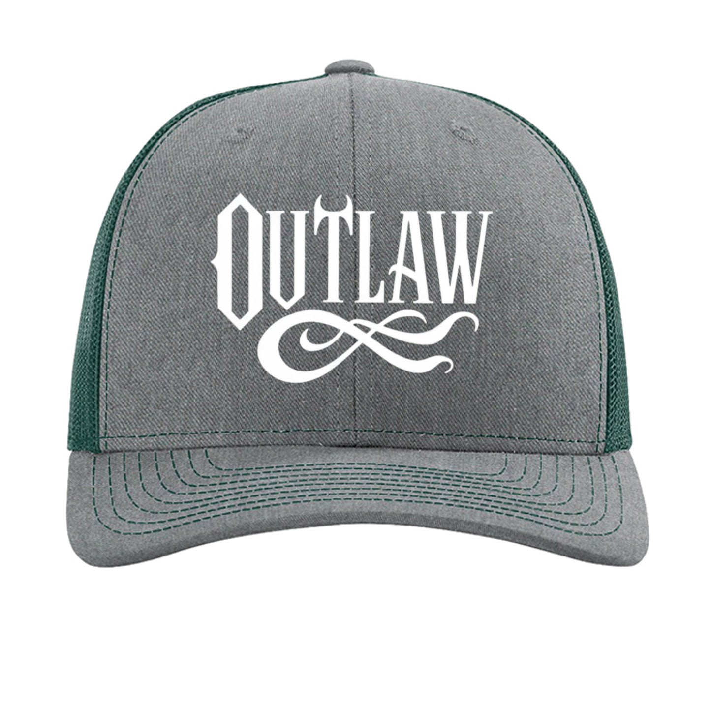 Heather Grey/ Dark Green - 112 - FRONT