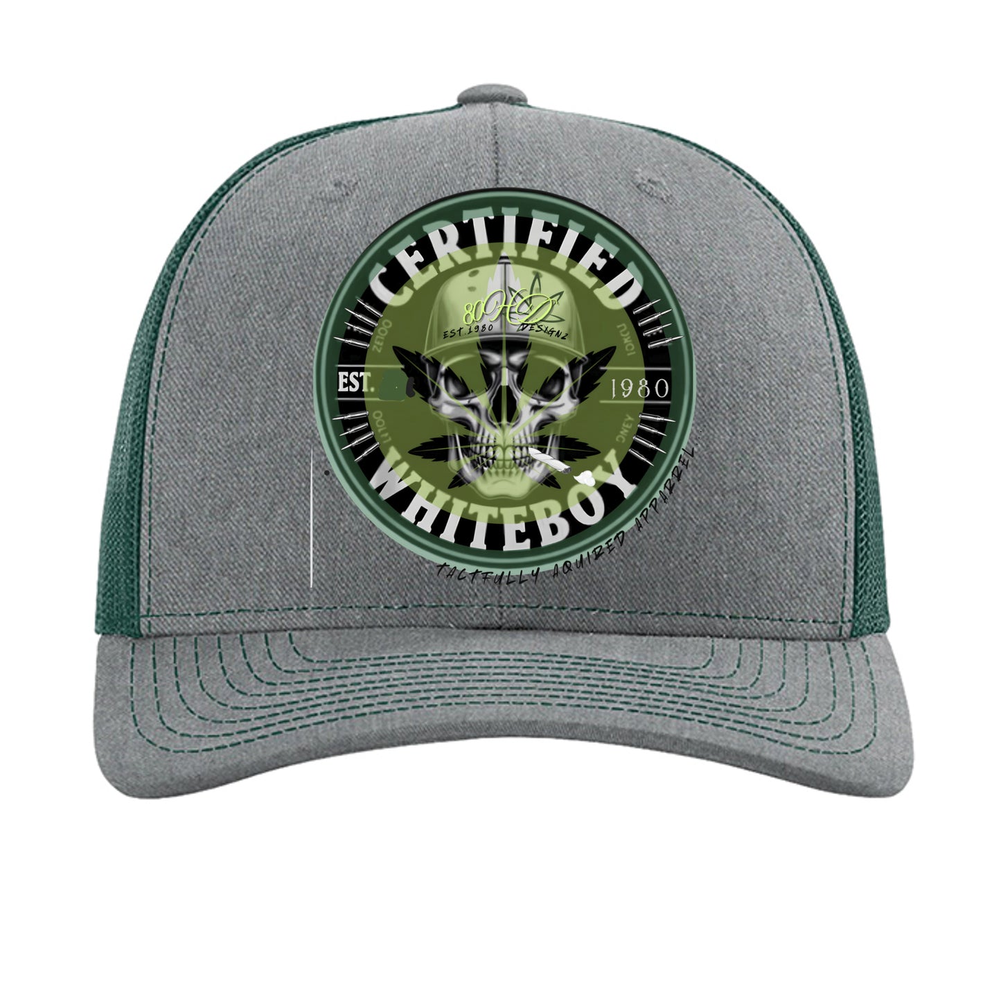 Heather Grey/ Dark Green - 112 - FRONT