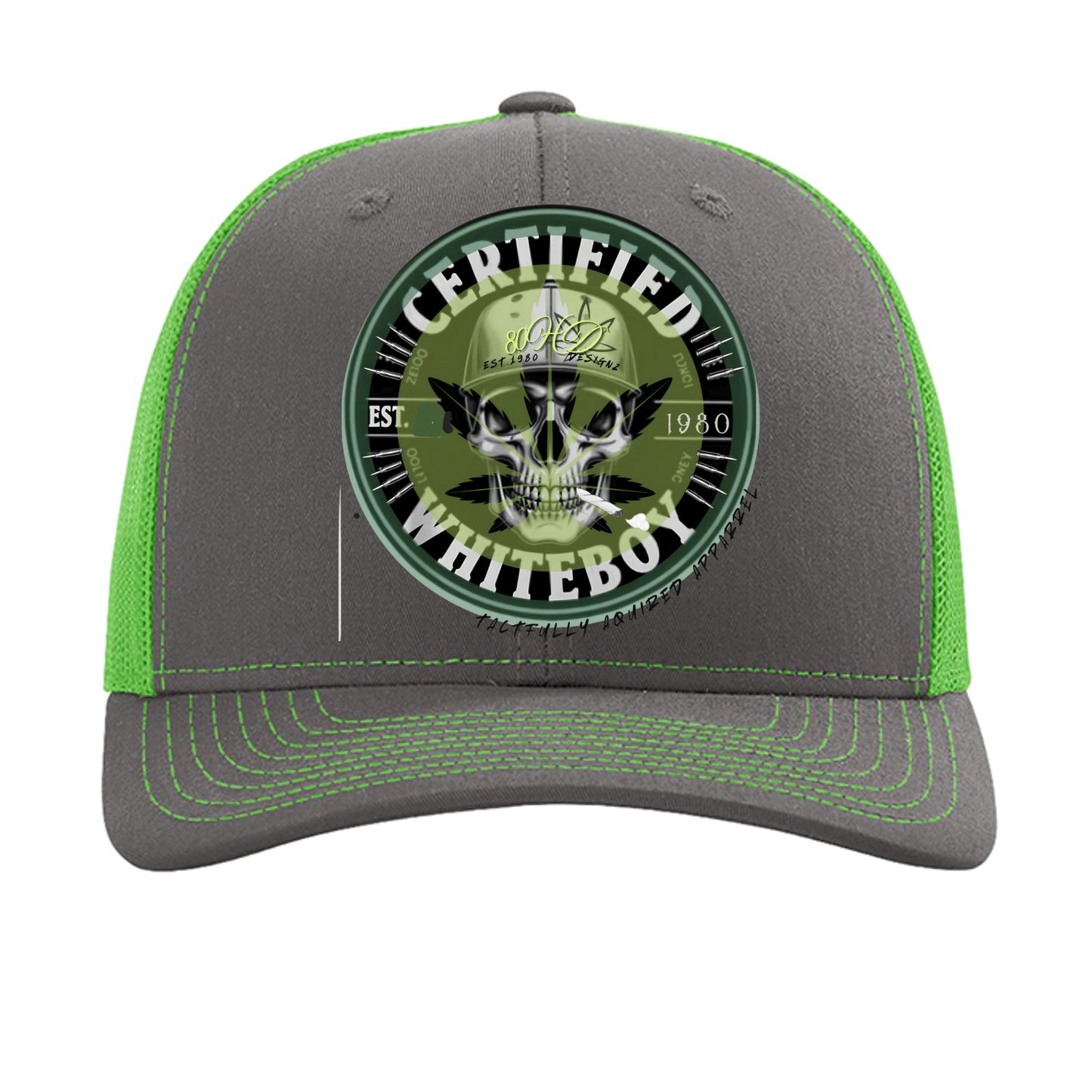 Charcoal/ Neon Green - 112 - FRONT