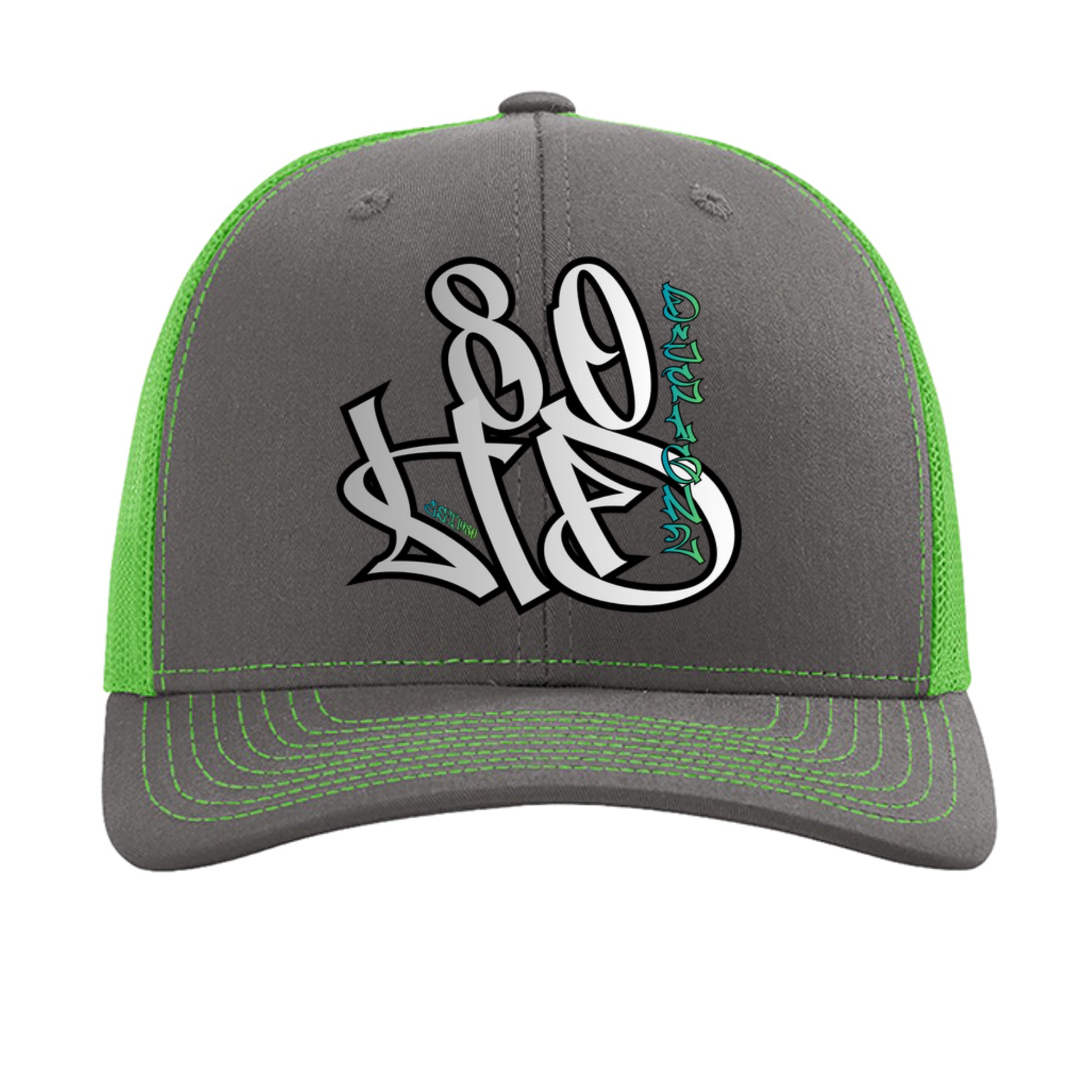 Charcoal/ Neon Green - 112 - FRONT