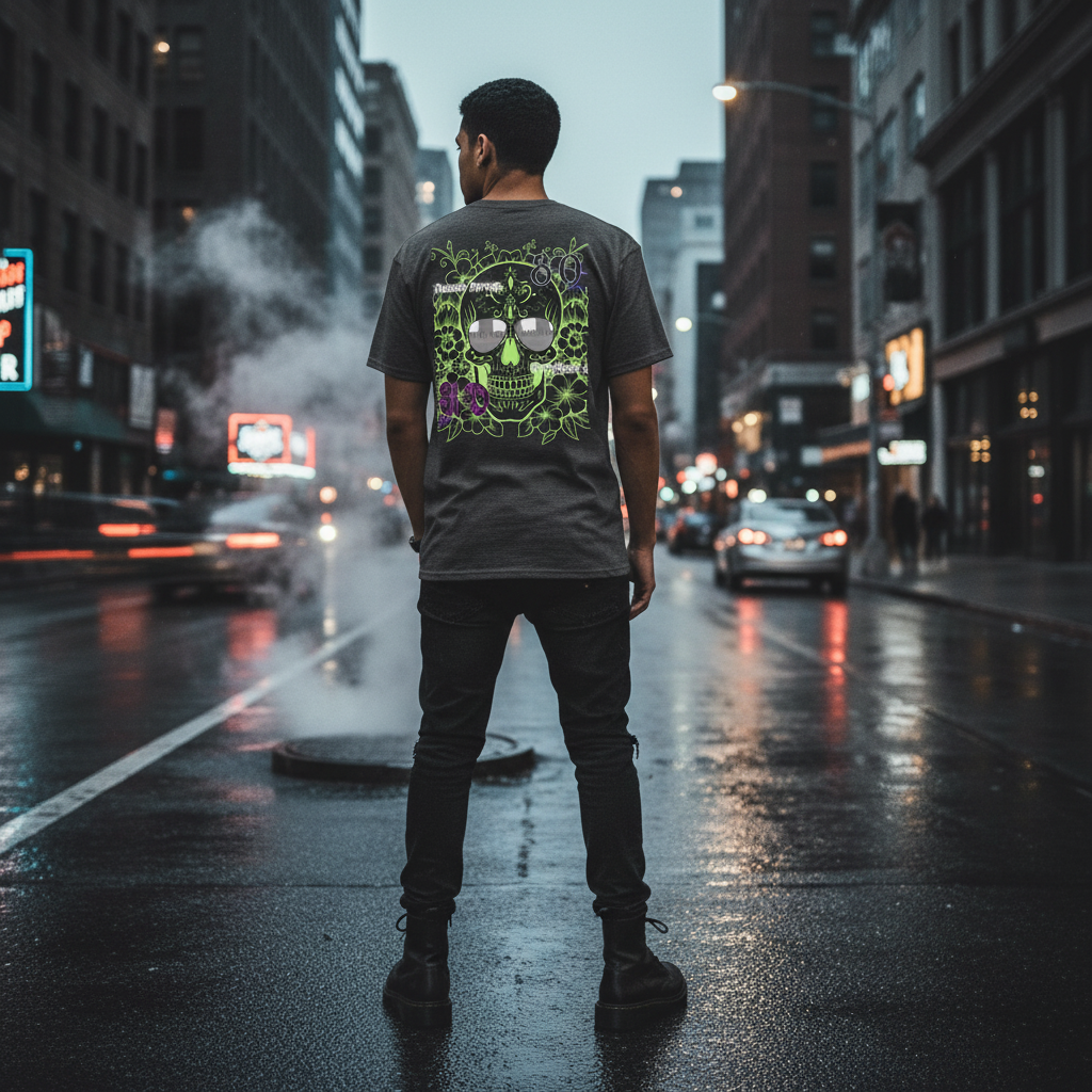 Sugar Skull Tee Style Shot