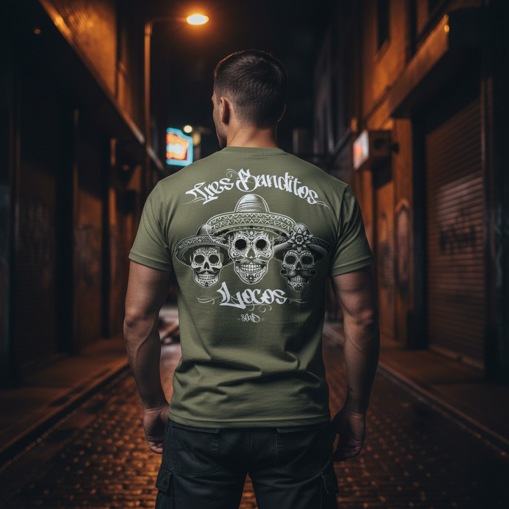 Tres Banditos Locos Olive Backshot